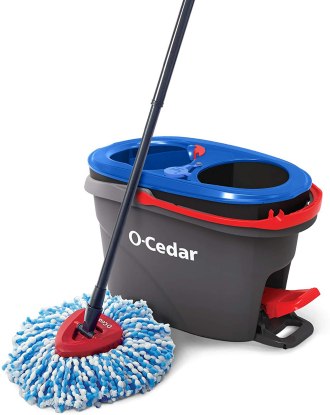 O-Cedar EasyWring RinseClean Spin Mop &amp; Bucket